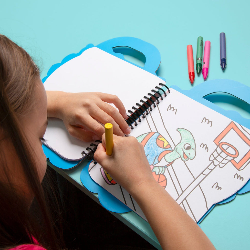 SUPER COLORING & STICKER BOOK DINO