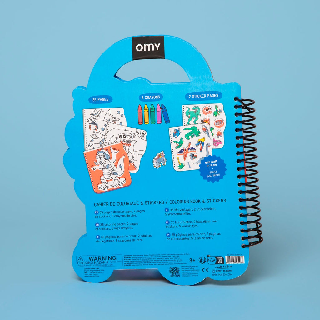 SUPER COLORING & STICKER BOOK DINO