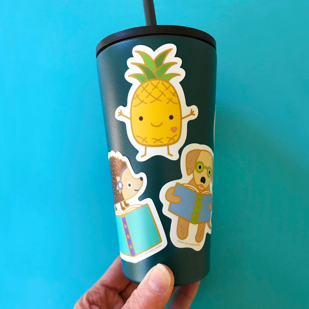 Reading Retriever Vinyl Sticker